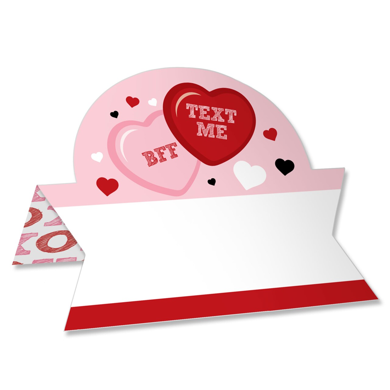Big Dot of Happiness Conversation Hearts - Valentine’s Day Party Tent Buffet Card - Table Setting Name Place Cards - Set of 24